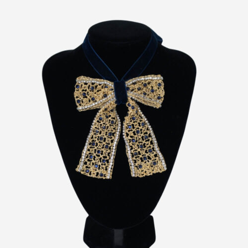 Colgante Lazo Imperial, colgante de Encaje de Camariñas dorado | Ondas do Mar